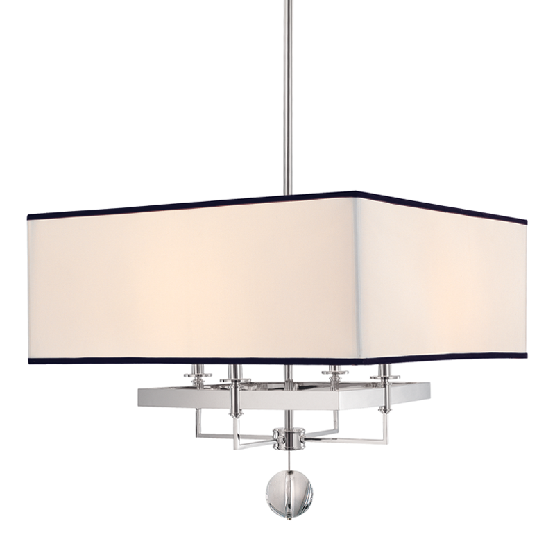 Gresham Park Chandelier in polished nickel — a Hudson Valley chandelier for dining rooms, entries, and living rooms at Laurie Yapp Home.