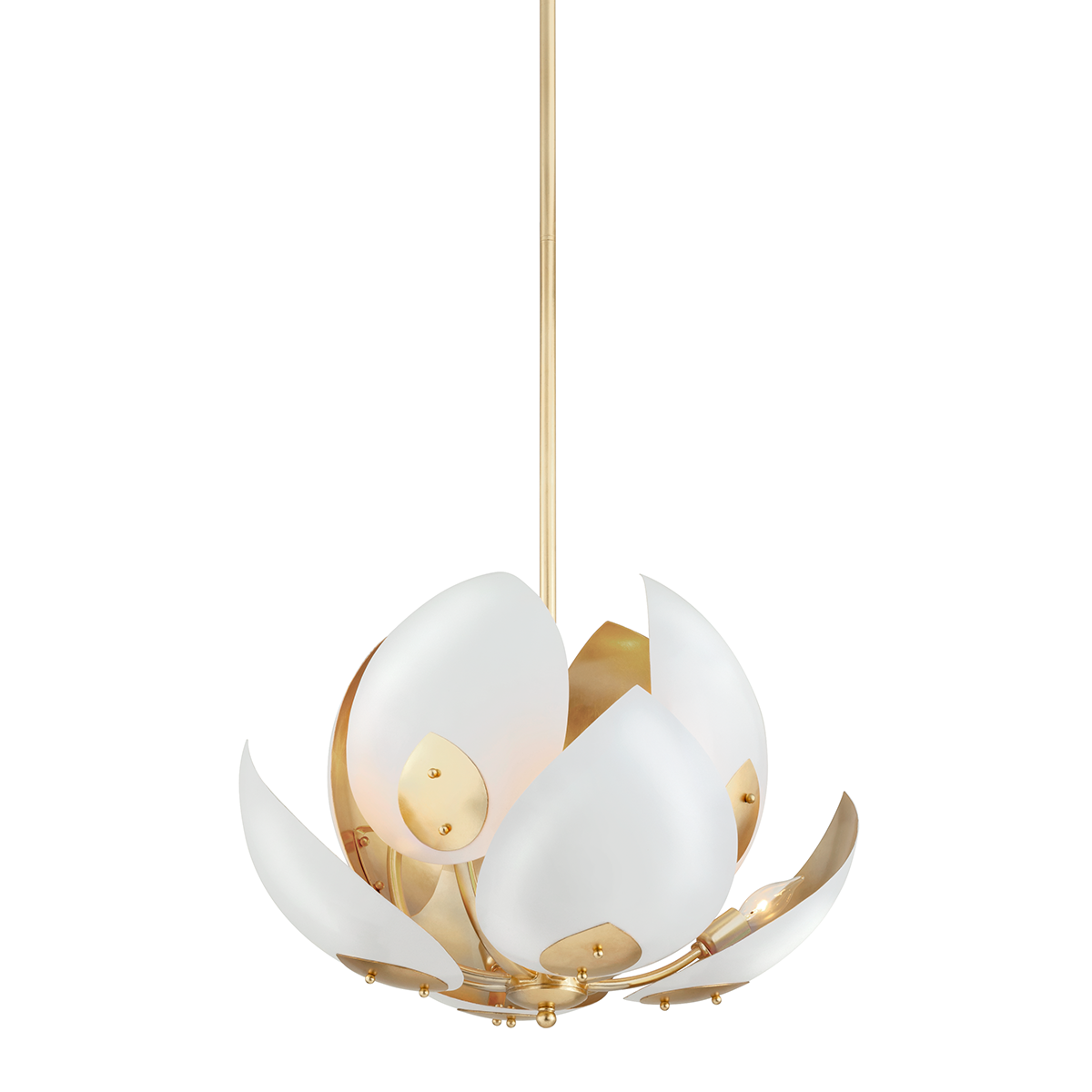 Lotus Chandelier 24" in black — a Hudson Valley chandelier for dining rooms, entries, and living rooms at Laurie Yapp Home.