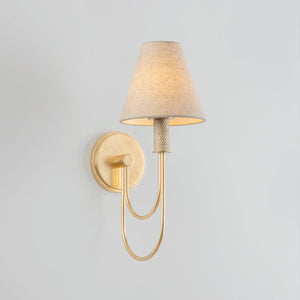 Warrensburg Wall Sconce shown from the front to reveal the arm curve and shade silhouette.