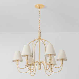 Warrensburg Chandelier 32.25" shown from a second angle to highlight the frame, arms, and shade detail.