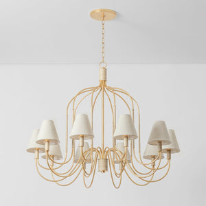 Warrensburg Chandelier 44" shown from a second angle to highlight the frame, arms, and shade detail.