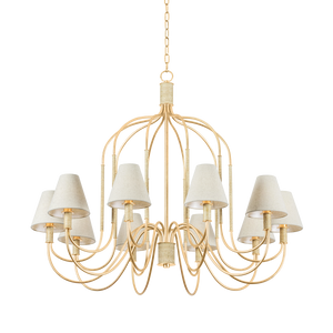 Warrensburg Chandelier 44" — a Hudson Valley chandelier for dining rooms, entries, and living rooms at Laurie Yapp Home.