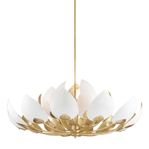 Lotus Chandelier 54" shown from a second angle to highlight the frame, arms, and shade detail.