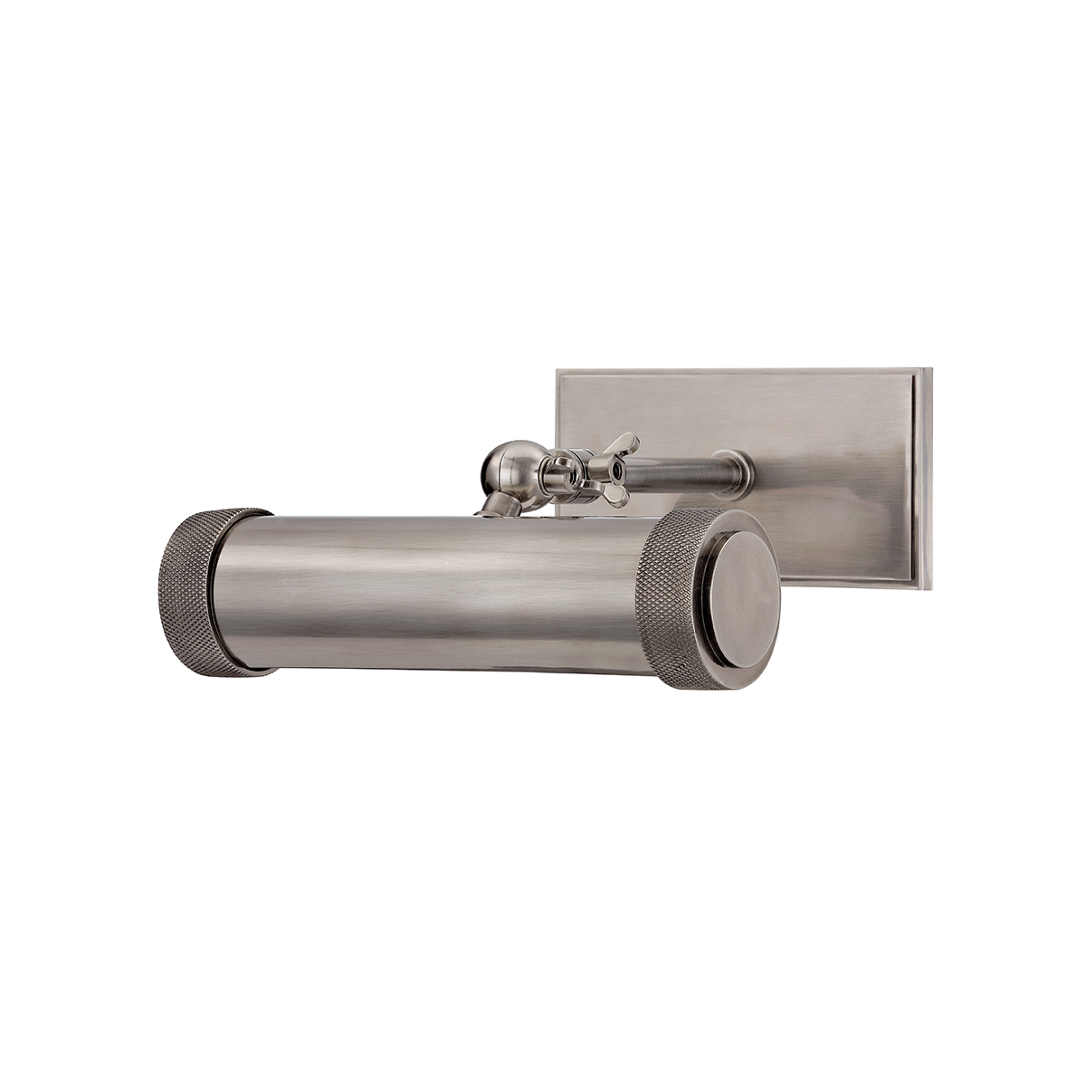 Ridgewood Picture Light 8.5" shown from the front to reveal the arm curve and shade proportion.