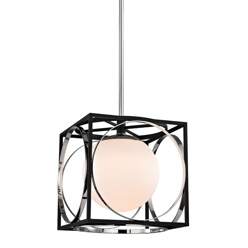 Wadsworth Pendant 13.5" in polished nickel — a Hudson Valley pendant for kitchens, entries, and dining rooms at Laurie Yapp Home.