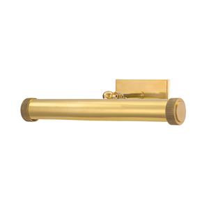 Ridgewood Picture Light 16.5" in aged brass — a Hudson Valley picture light for gallery walls and reading nooks at Laurie Yapp Home.