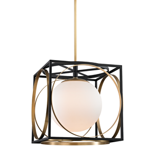 Wadsworth Pendant 17.75" in aged brass — a Hudson Valley pendant for kitchens, entries, and dining rooms at Laurie Yapp Home.