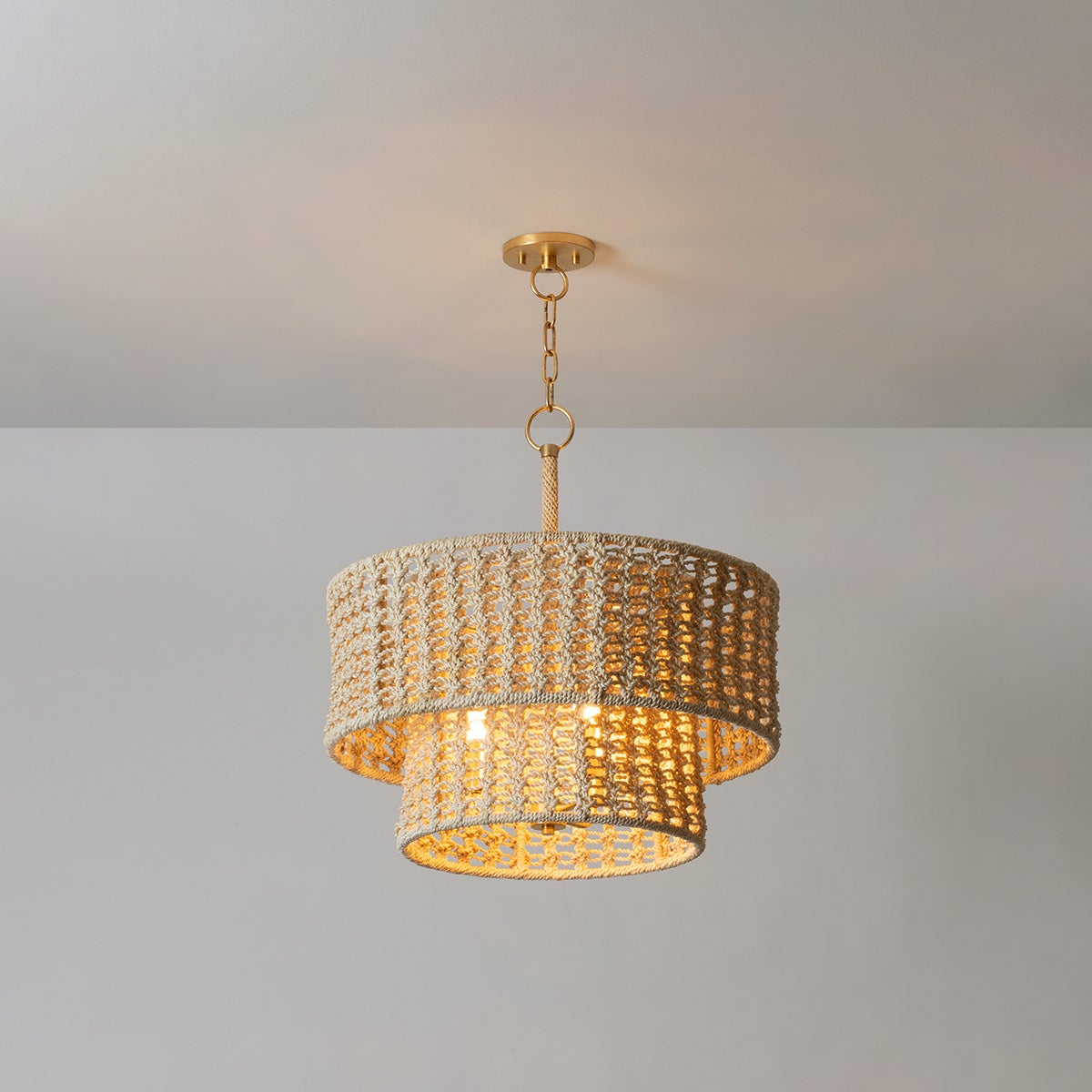 Yorkhill Pendant 22" shown from a second angle to highlight the shade shape and metal detail.