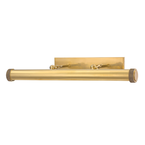 Ridgewood Picture Light 24.5" in aged brass — a Hudson Valley picture light for gallery walls and reading nooks at Laurie Yapp Home.