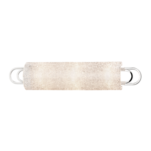 Buckley Bath And Vanity 25" in polished nickel shown from a second angle to highlight the arm spread and shade silhouette.