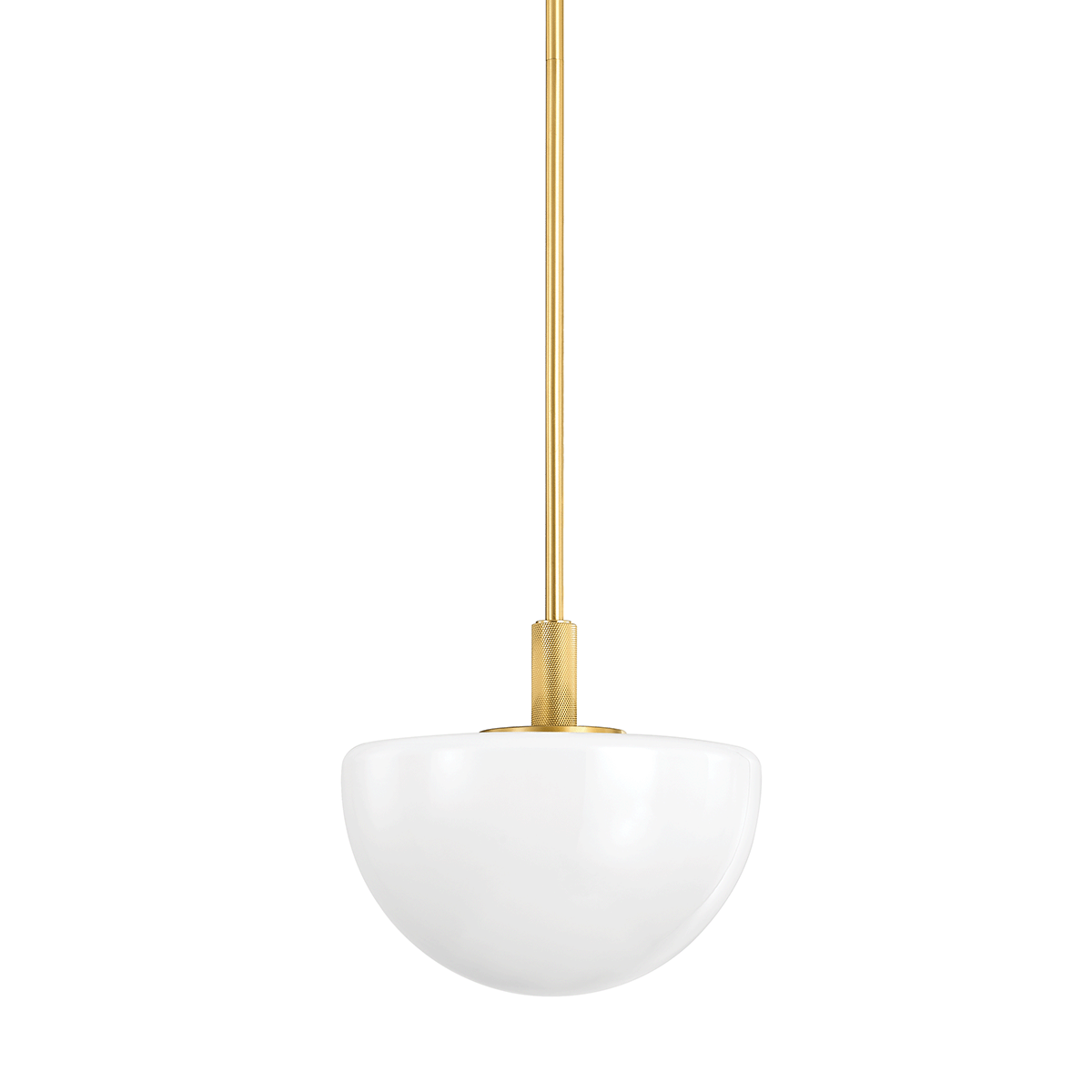 Lethbridge Pendant 11" in aged brass — a Hudson Valley pendant for kitchens, entries, and dining rooms at Laurie Yapp Home.