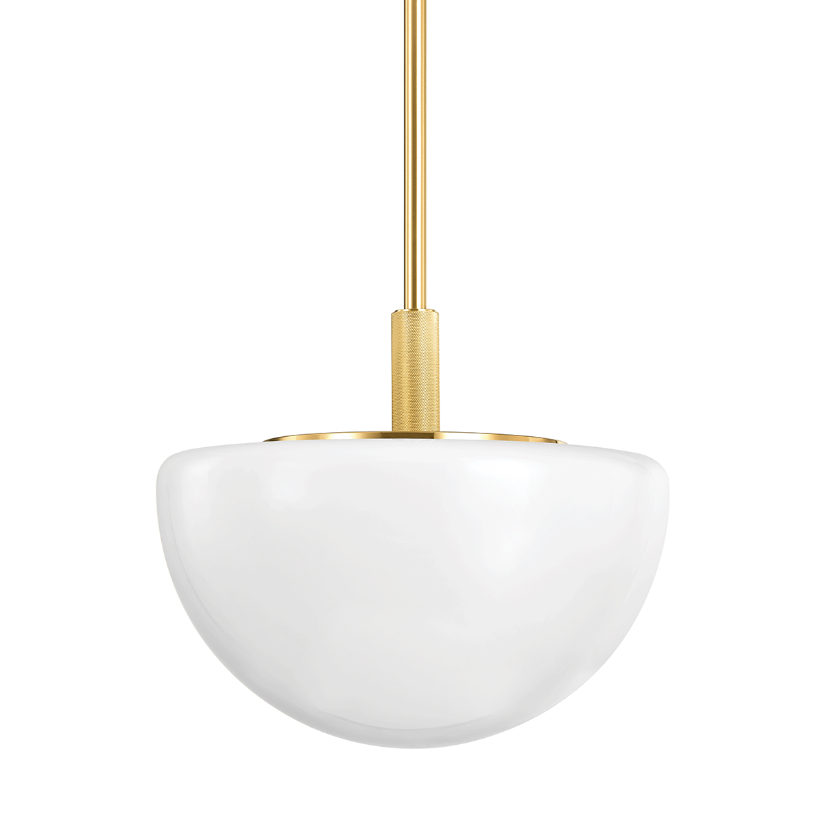 Lethbridge Pendant 19" in aged brass — a Hudson Valley pendant for kitchens, entries, and dining rooms at Laurie Yapp Home.