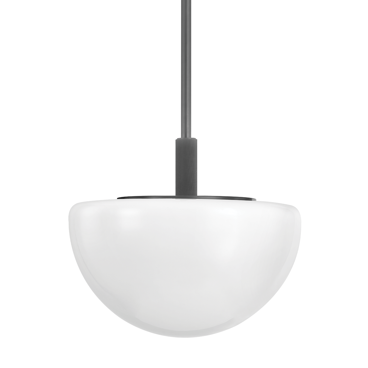 Lethbridge Pendant 19" in bronze shown from a second angle to highlight the shade shape and metal detail.