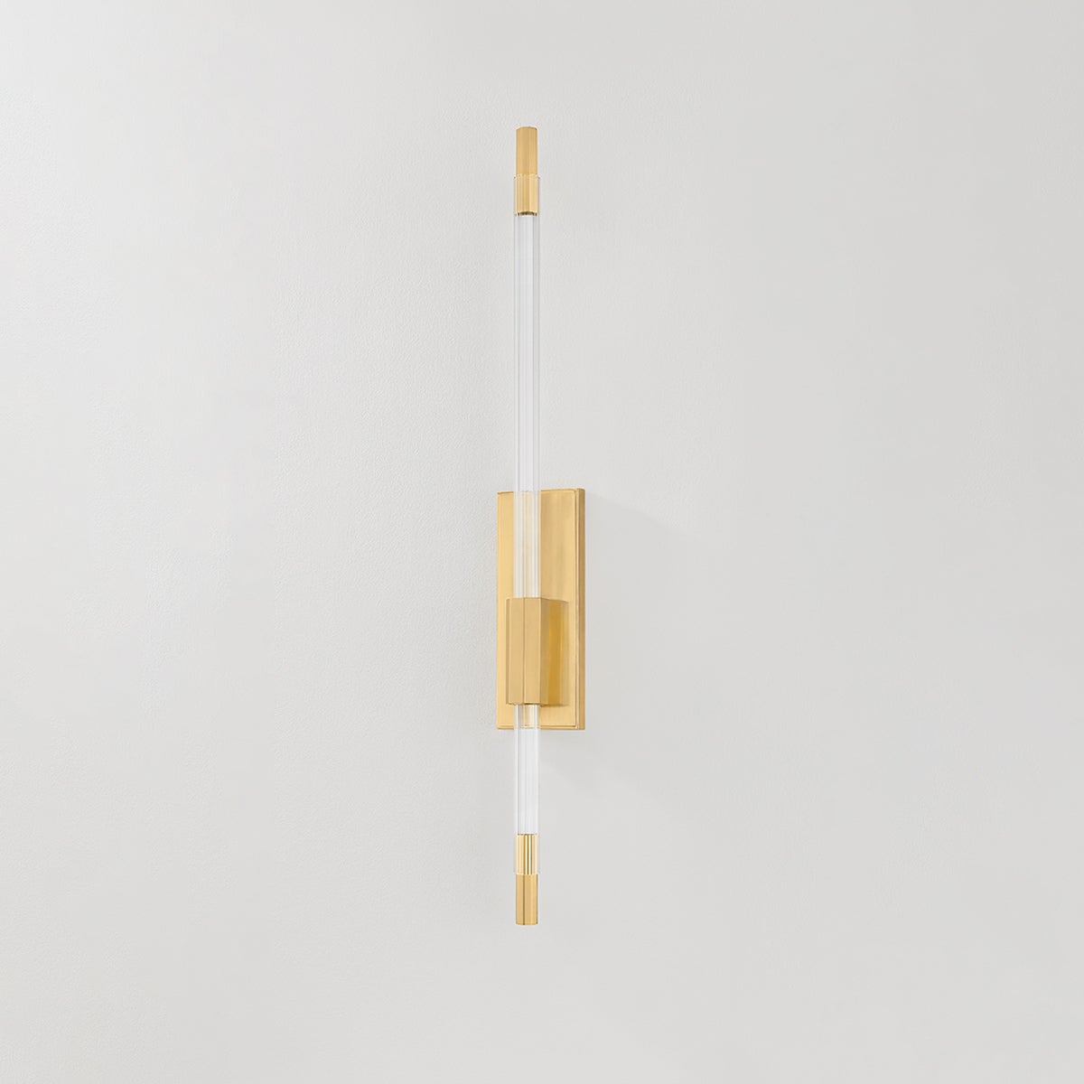 Rosco Wall Sconce in aged brass — a Hudson Valley wall sconce for bathrooms, hallways, and living rooms at Laurie Yapp Home.