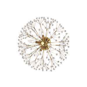 Dunkirk Semi Flush 20" in aged brass — a Hudson Valley semi flush for hallways, bedrooms, and entryways at Laurie Yapp Home.