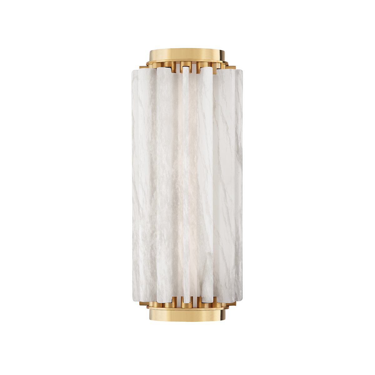 Hillside Wall Sconce 6" x 13.5" in aged brass — a Hudson Valley wall sconce for bathrooms, hallways, and living rooms at Laurie Yapp Home.
