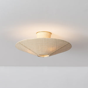 Salisbury Mills Semi Flush shown from the front to reveal the shade profile and mounting canopy.