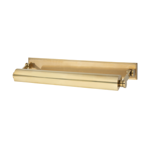 Merrick Picture Light 24.5" in aged brass — a Hudson Valley picture light for gallery walls and reading nooks at Laurie Yapp Home.