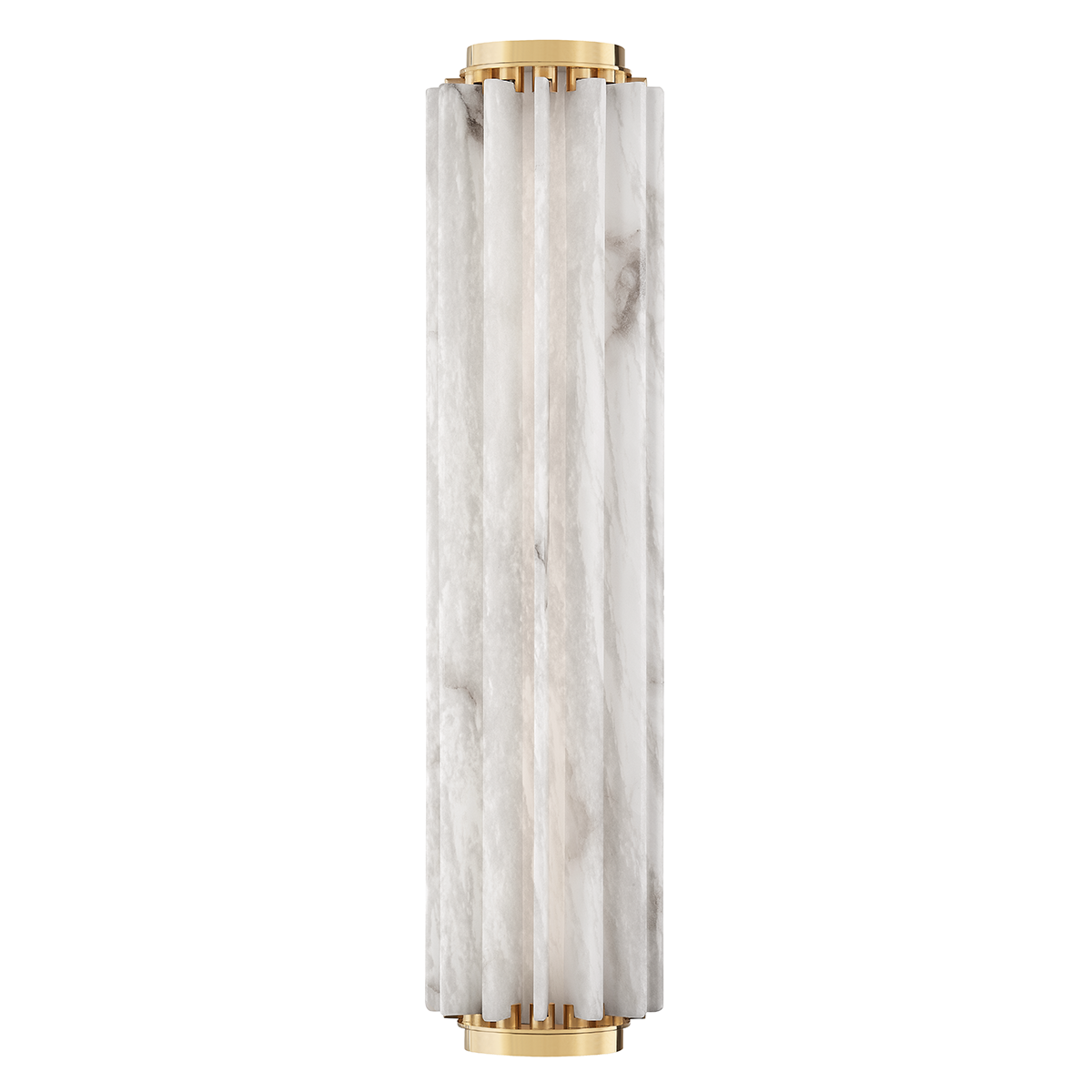 Hillside Wall Sconce 6" x 24.5" in aged brass — a Hudson Valley wall sconce for bathrooms, hallways, and living rooms at Laurie Yapp Home.