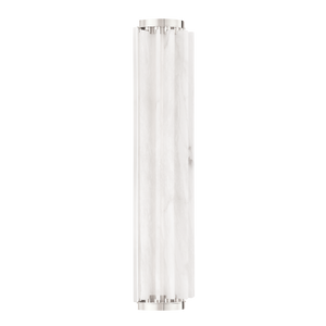Hillside Wall Sconce 6" x 24.5" in polished nickel shown from a second angle to highlight the arm curve and shade silhouette.