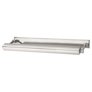 Merrick Picture Light 31.5" in polished nickel shown from the front to reveal the arm curve and shade proportion.