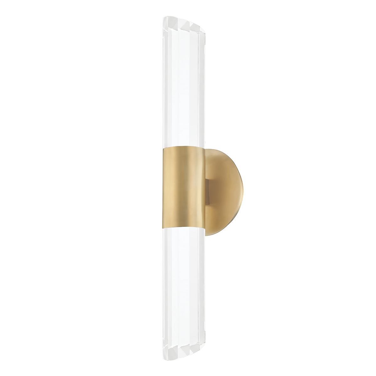 Rowe Wall Sconce 5.5" x 20.25" in aged brass — a Hudson Valley wall sconce for bathrooms, hallways, and living rooms at Laurie Yapp Home.