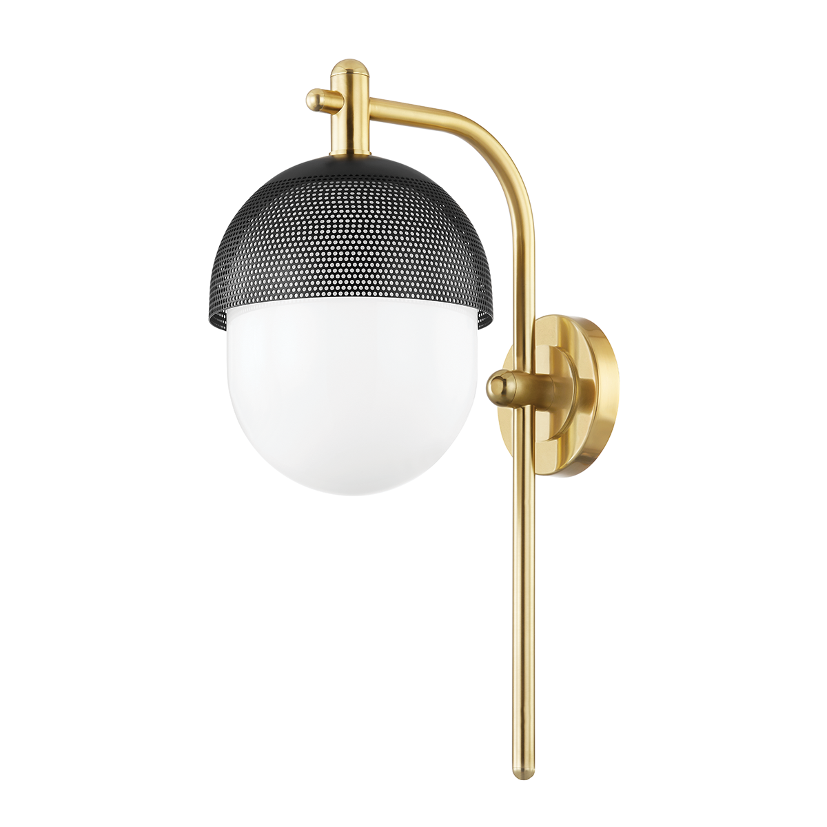 Nyack Wall Sconce in aged brass — a Hudson Valley wall sconce for bathrooms, hallways, and living rooms at Laurie Yapp Home.