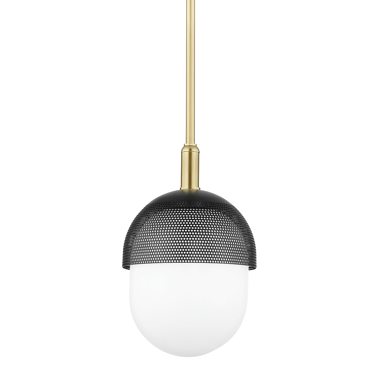 Nyack Pendant 9" in aged brass — a Hudson Valley pendant for kitchens, entries, and dining rooms at Laurie Yapp Home.