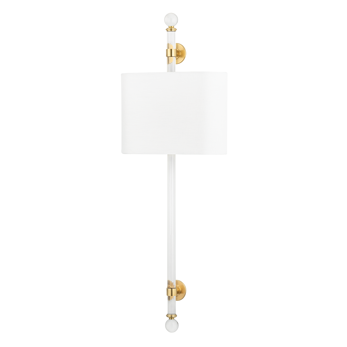 Wertham Wall Sconce in aged brass — a Hudson Valley wall sconce for bathrooms, hallways, and living rooms at Laurie Yapp Home.