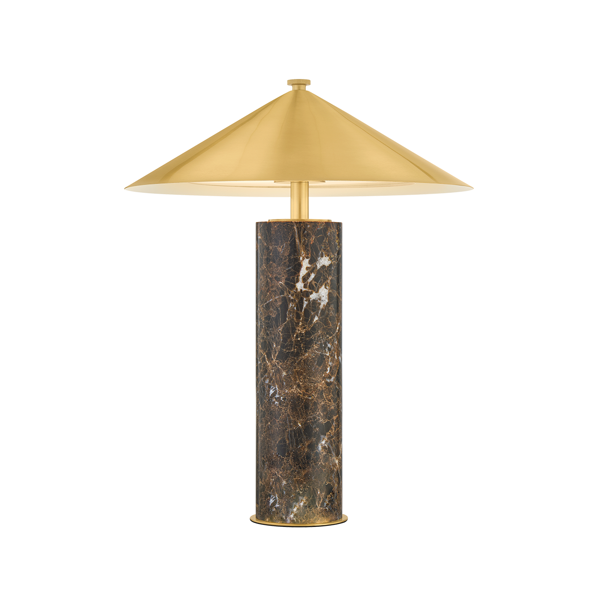 Permont Rechargeable Table Lamp in aged brass — a Hudson Valley rechargeable table lamp for curated interiors at Laurie Yapp Home.