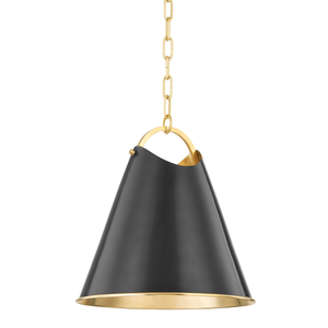 Burnbay Pendant 13.75" shown from a second angle to highlight the shade shape and metal detail.