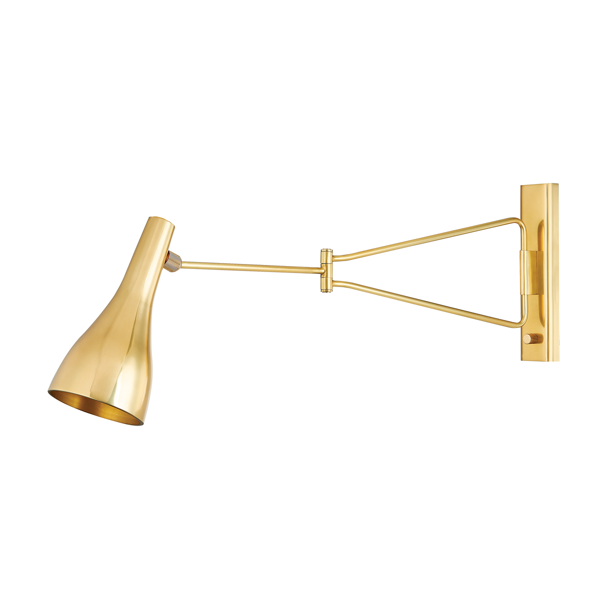Northford Wall Sconce in aged brass — a Hudson Valley wall sconce for bathrooms, hallways, and living rooms at Laurie Yapp Home.