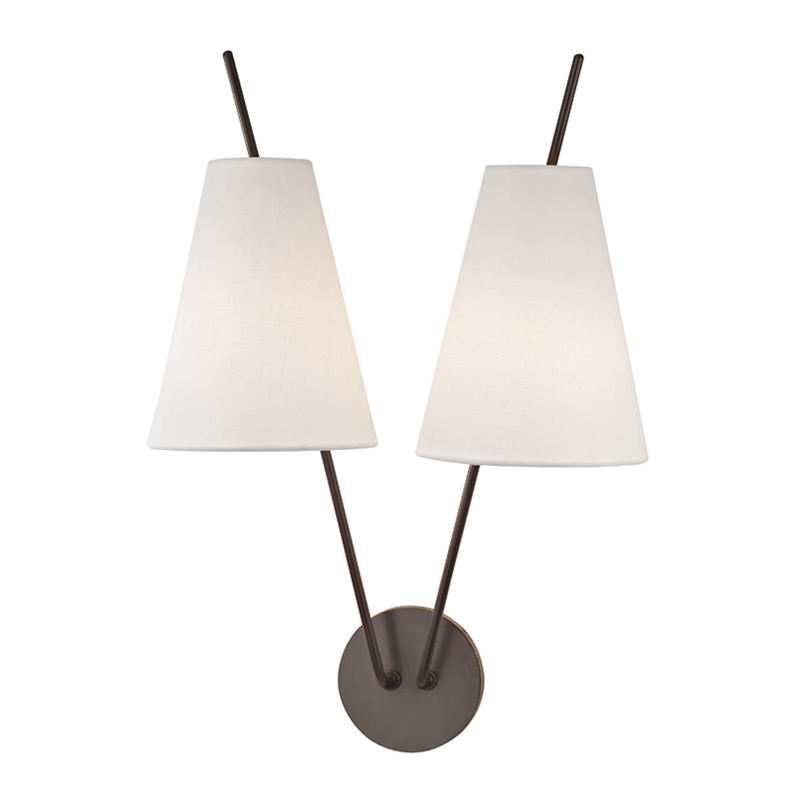 Campagna Wall Sconce in Aged Brass — a Hudson Valley wall sconce for bathrooms, hallways, and living rooms at Laurie Yapp Home.
