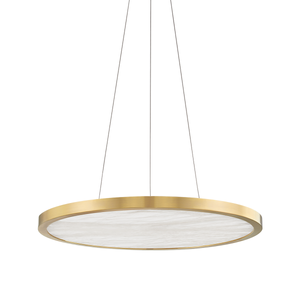 Eastport Chandelier 24.25" in aged brass — a Hudson Valley chandelier for dining rooms, entries, and living rooms at Laurie Yapp Home.