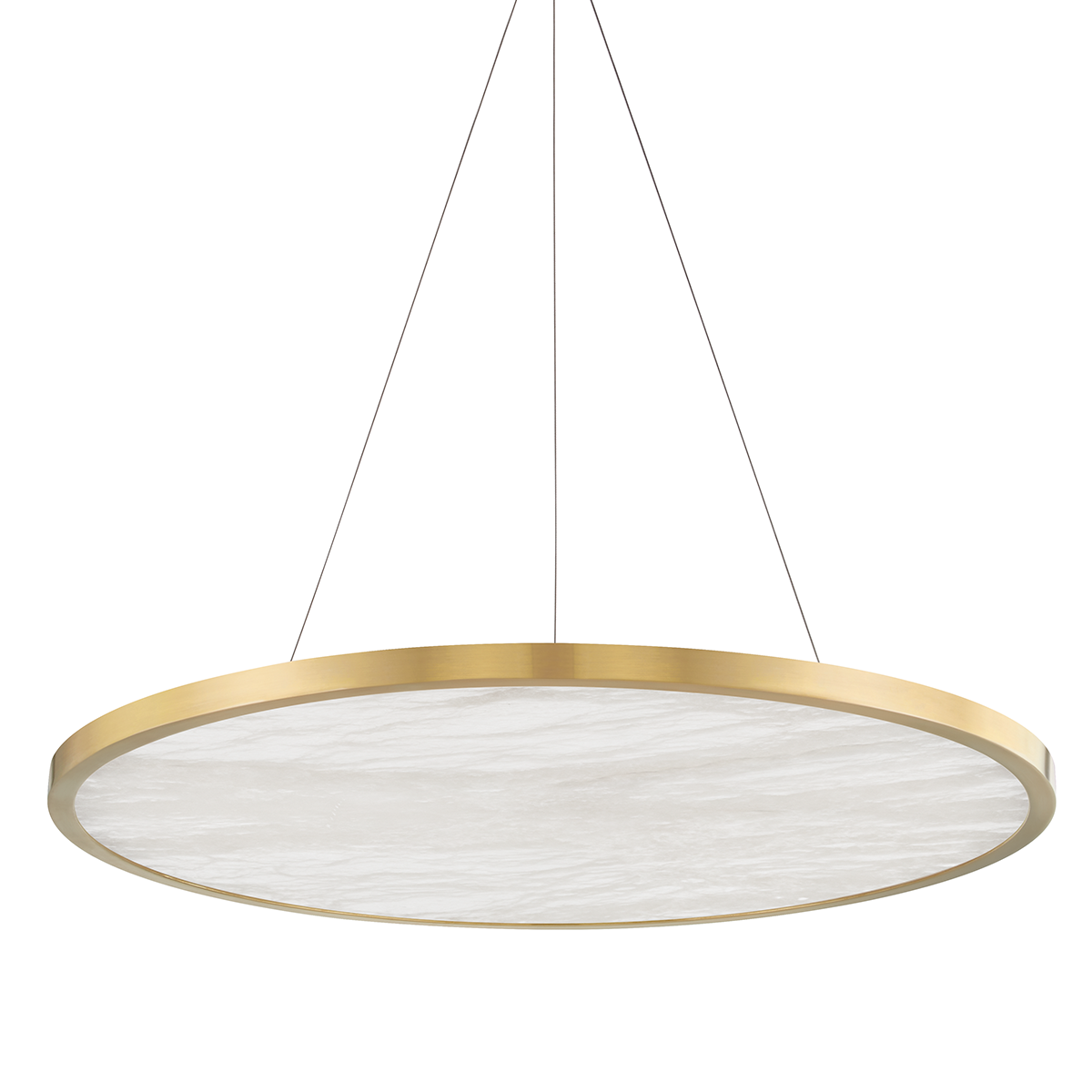 Eastport Chandelier 36" in aged brass — a Hudson Valley chandelier for dining rooms, entries, and living rooms at Laurie Yapp Home.