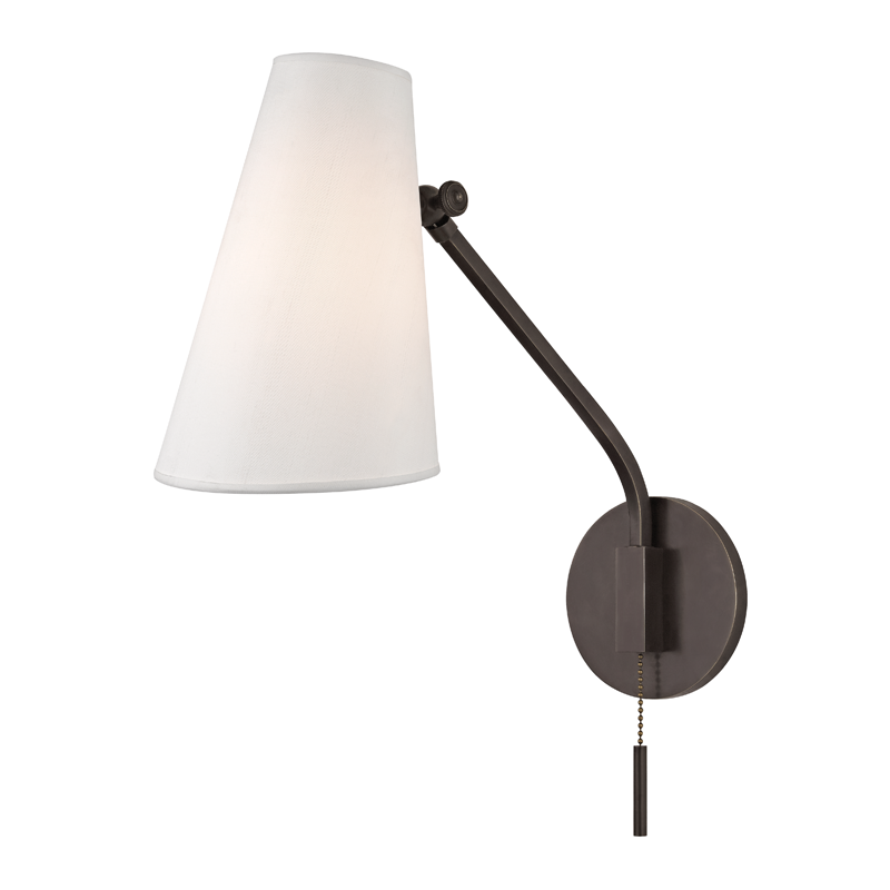 Patten Wall Sconce in aged brass — a Hudson Valley wall sconce for bathrooms, hallways, and living rooms at Laurie Yapp Home.