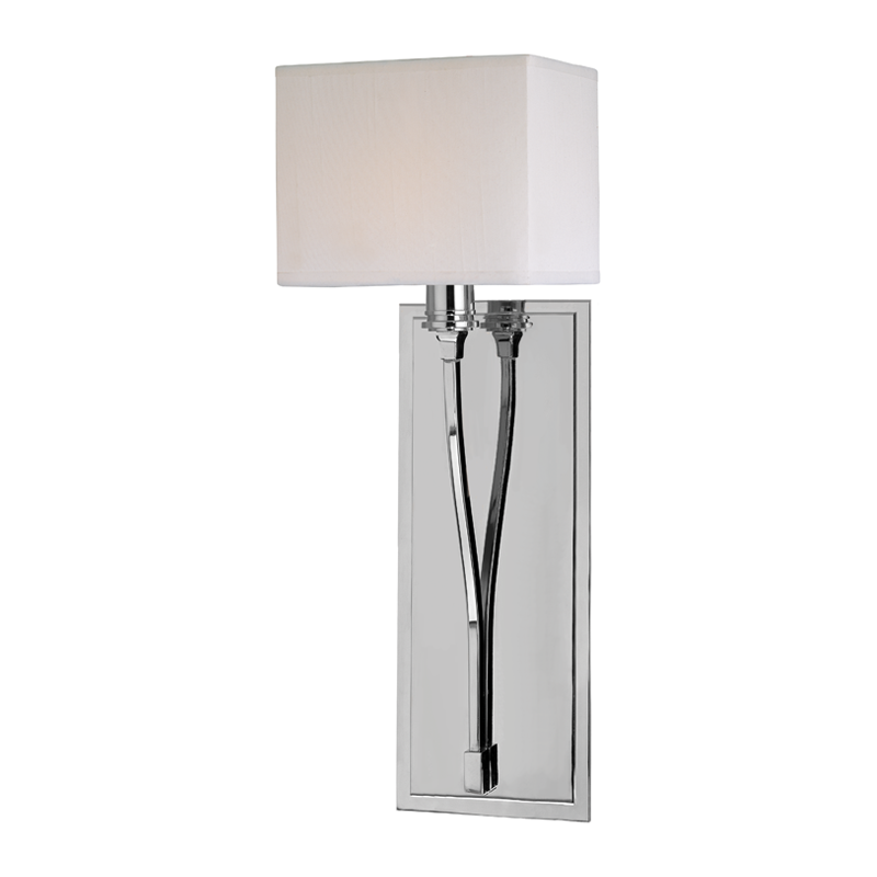Selkirk Wall Sconce 7" in polished nickel — a Hudson Valley wall sconce for bathrooms, hallways, and living rooms at Laurie Yapp Home.