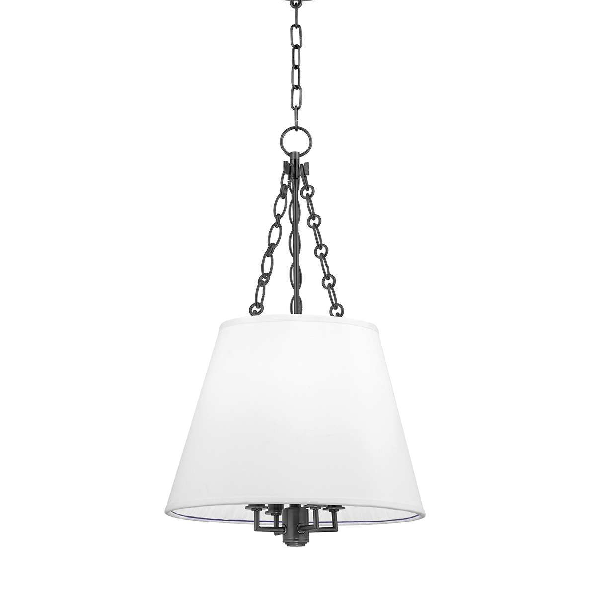 Burdett Pendant 15" in bronze shown from a second angle to highlight the shade shape and metal detail.