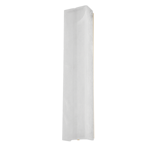 Bremsen Wall Sconce 5" x 24.5" in aged brass — a Hudson Valley wall sconce for bathrooms, hallways, and living rooms at Laurie Yapp Home.