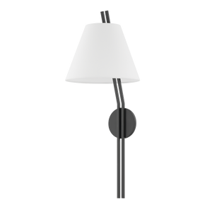 Shokan Wall Sconce in bronze shown from a second angle to highlight the arm curve and shade silhouette.
