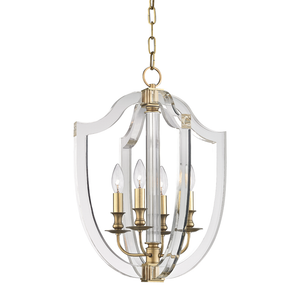 Arietta Pendant 16.5" in aged brass — a Hudson Valley pendant for kitchens, entries, and dining rooms at Laurie Yapp Home.