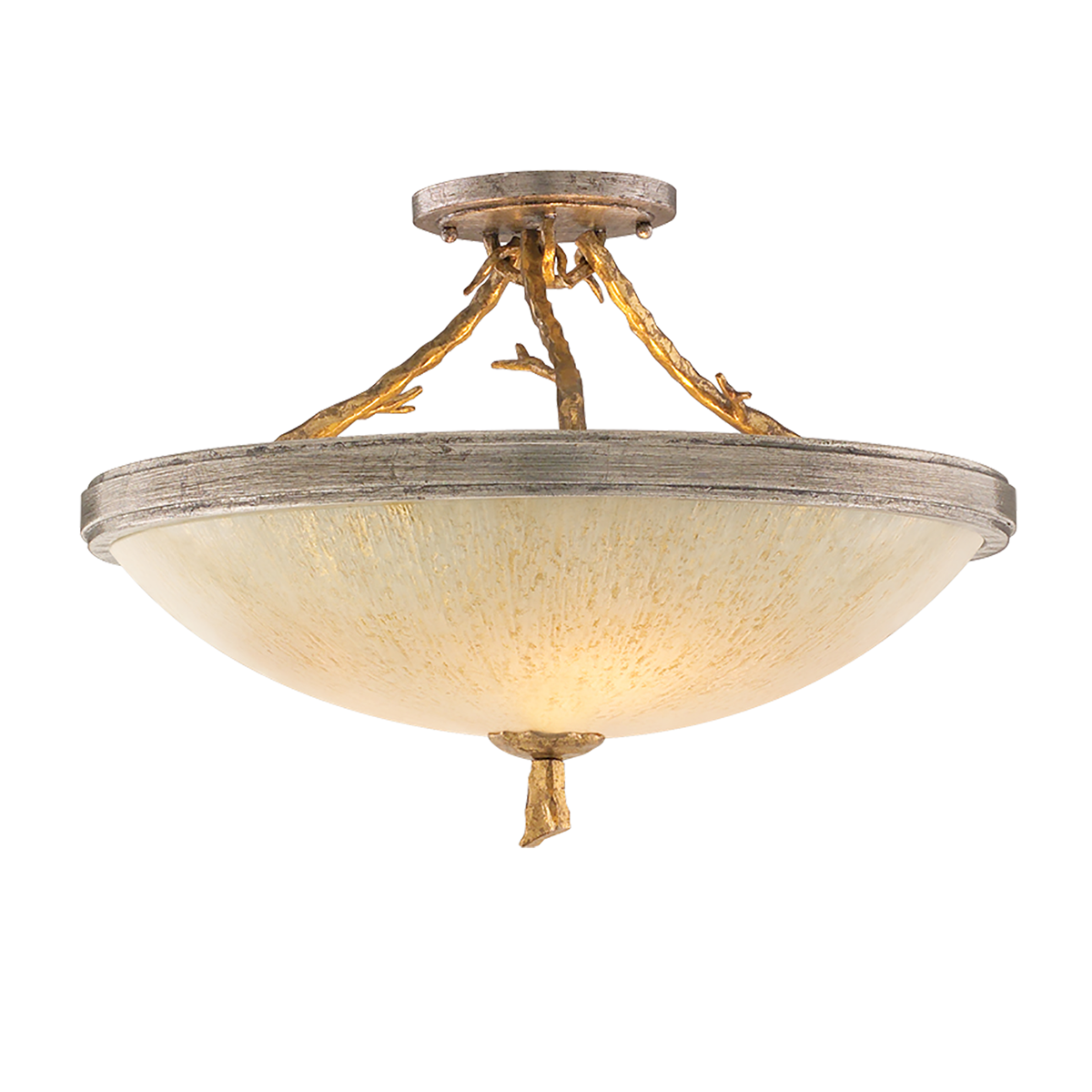 Parc Royale Semi Flush — a Corbett semi flush for hallways, bedrooms, and entryways at Laurie Yapp Home.