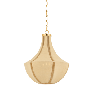 Cascade Lake Pendant 20" in aged brass — a Hudson Valley pendant for kitchens, entries, and dining rooms at Laurie Yapp Home.