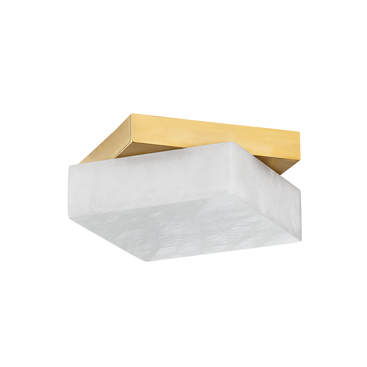 Brockton Flush Mount in aged brass — a Hudson Valley flush mount for hallways, bedrooms, and entryways at Laurie Yapp Home.