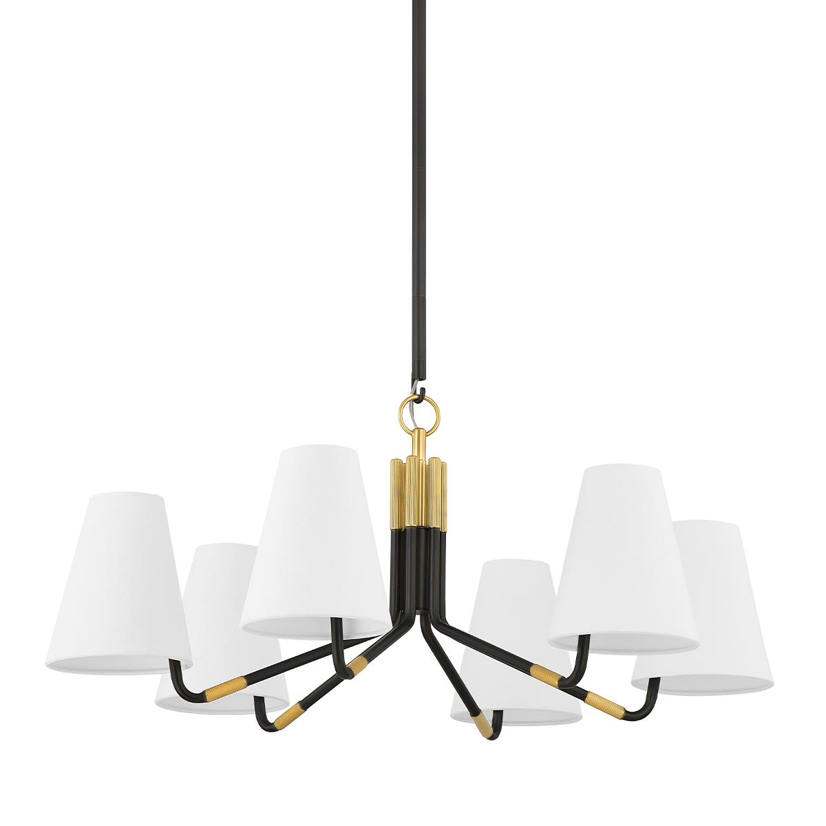 Stanwyck Chandelier 31.5" in aged brass — a Hudson Valley chandelier for dining rooms, entries, and living rooms at Laurie Yapp Home.