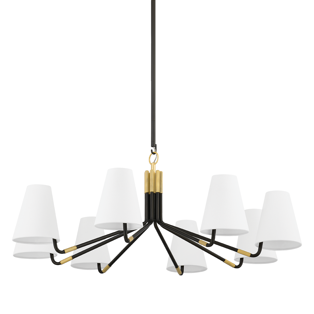 Stanwyck Chandelier 40" in aged brass — a Hudson Valley chandelier for dining rooms, entries, and living rooms at Laurie Yapp Home.