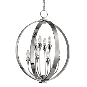 Dresden Lantern 22" in polished nickel shown from a second angle to highlight the frame and glass panel detail.