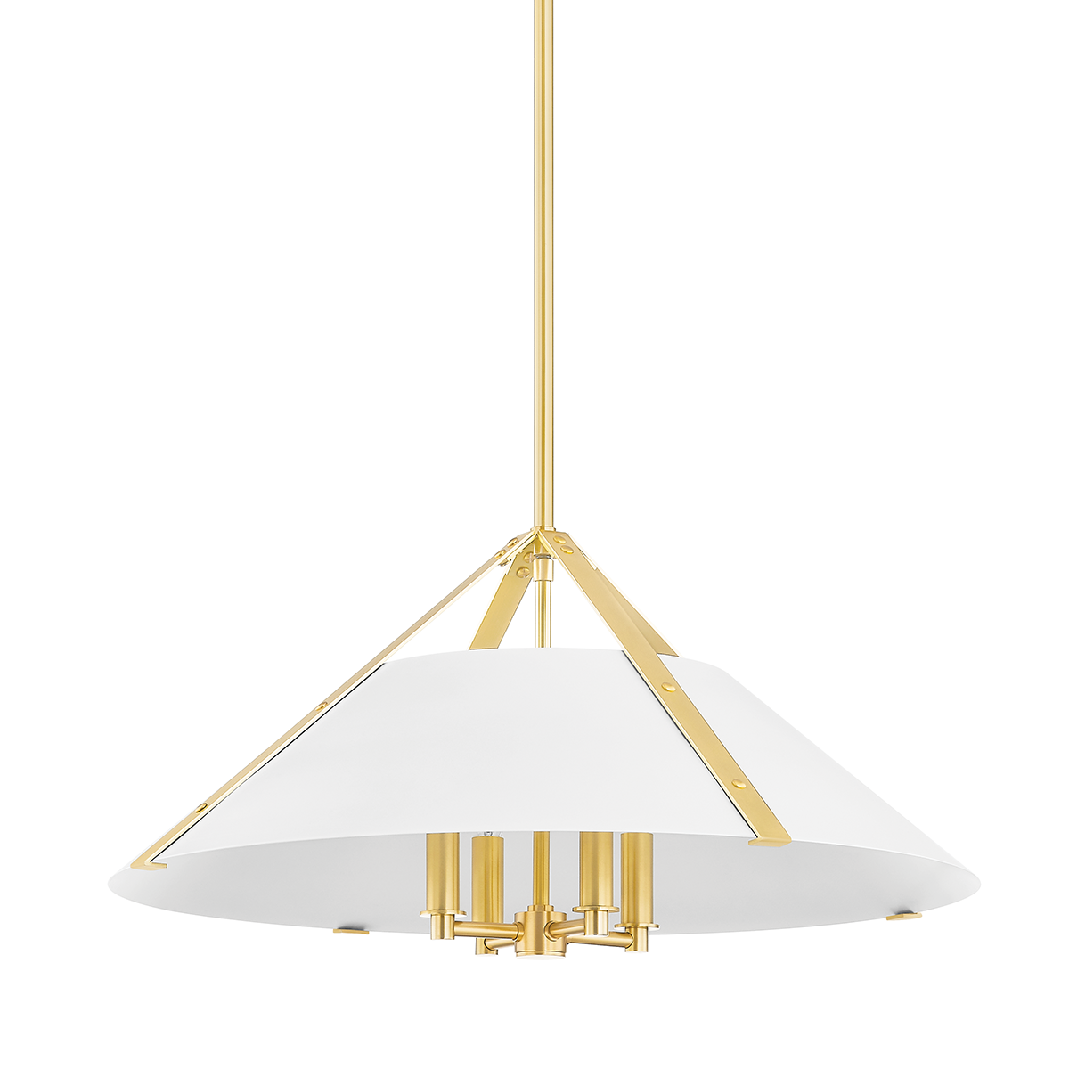 Raymond Pendant in aged brass — a Hudson Valley pendant for kitchens, entries, and dining rooms at Laurie Yapp Home.
