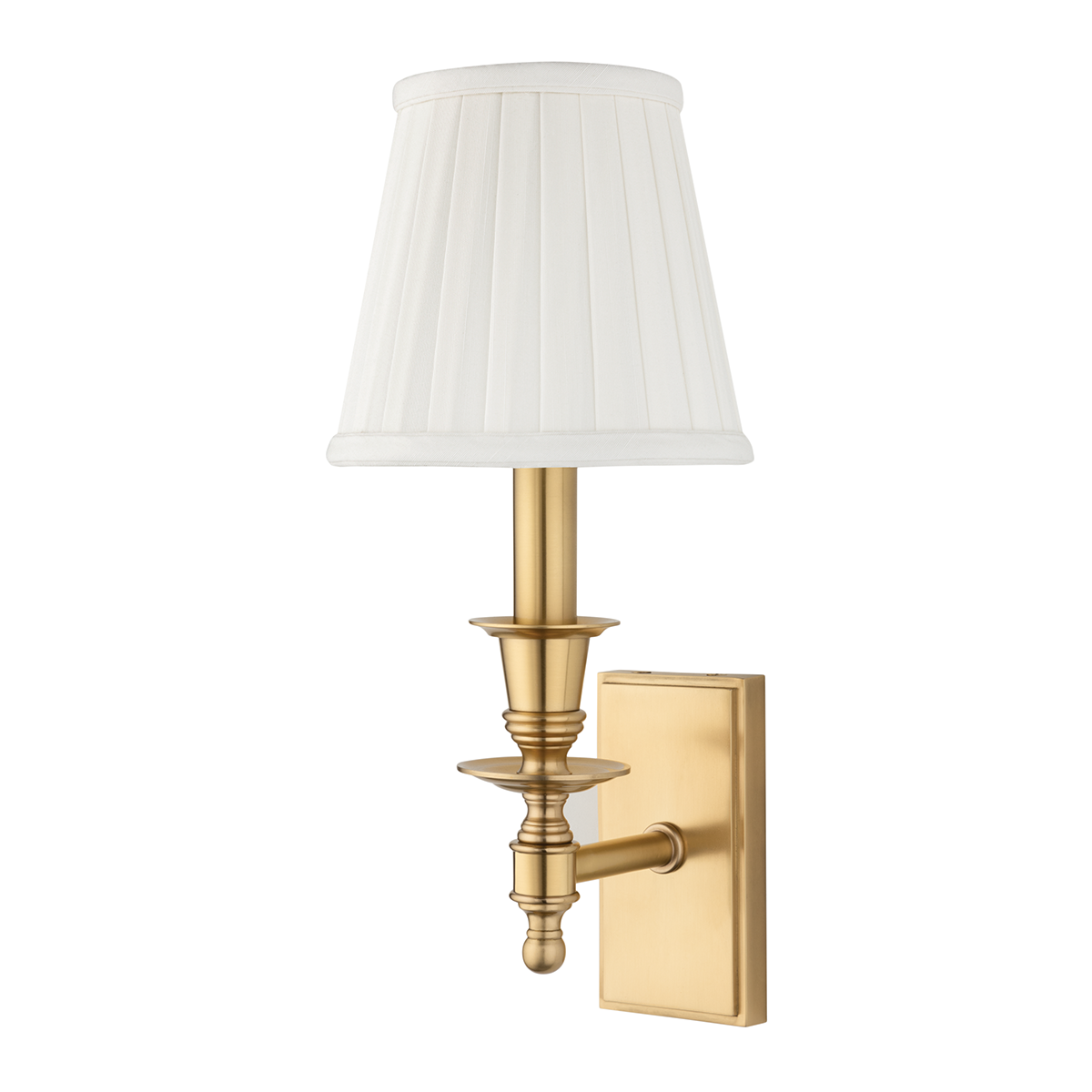 Ludlow Wall Sconce 5.5" in aged brass — a Hudson Valley wall sconce for bathrooms, hallways, and living rooms at Laurie Yapp Home.