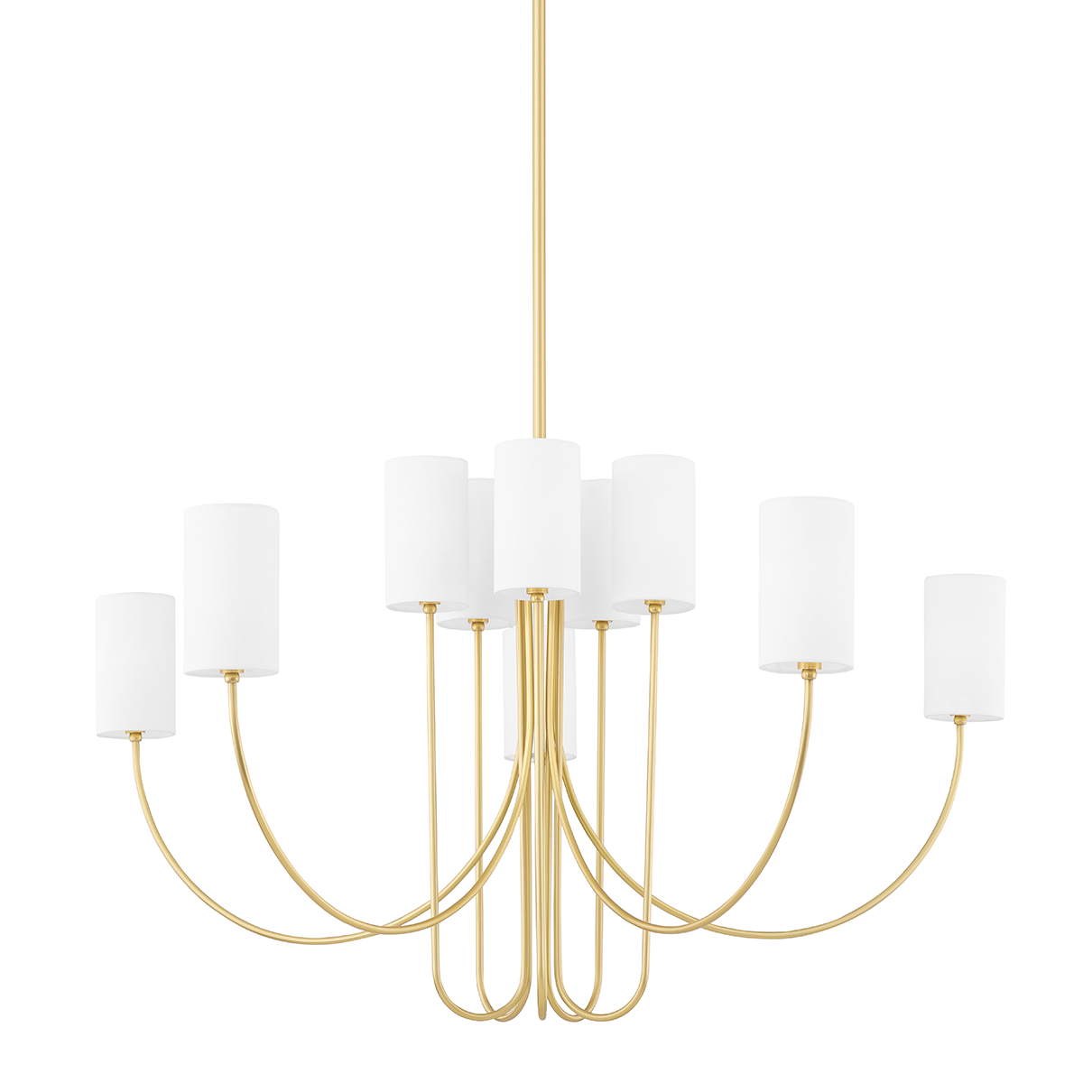 Harlem Chandelier 48.25" in aged brass — a Hudson Valley chandelier for dining rooms, entries, and living rooms at Laurie Yapp Home.